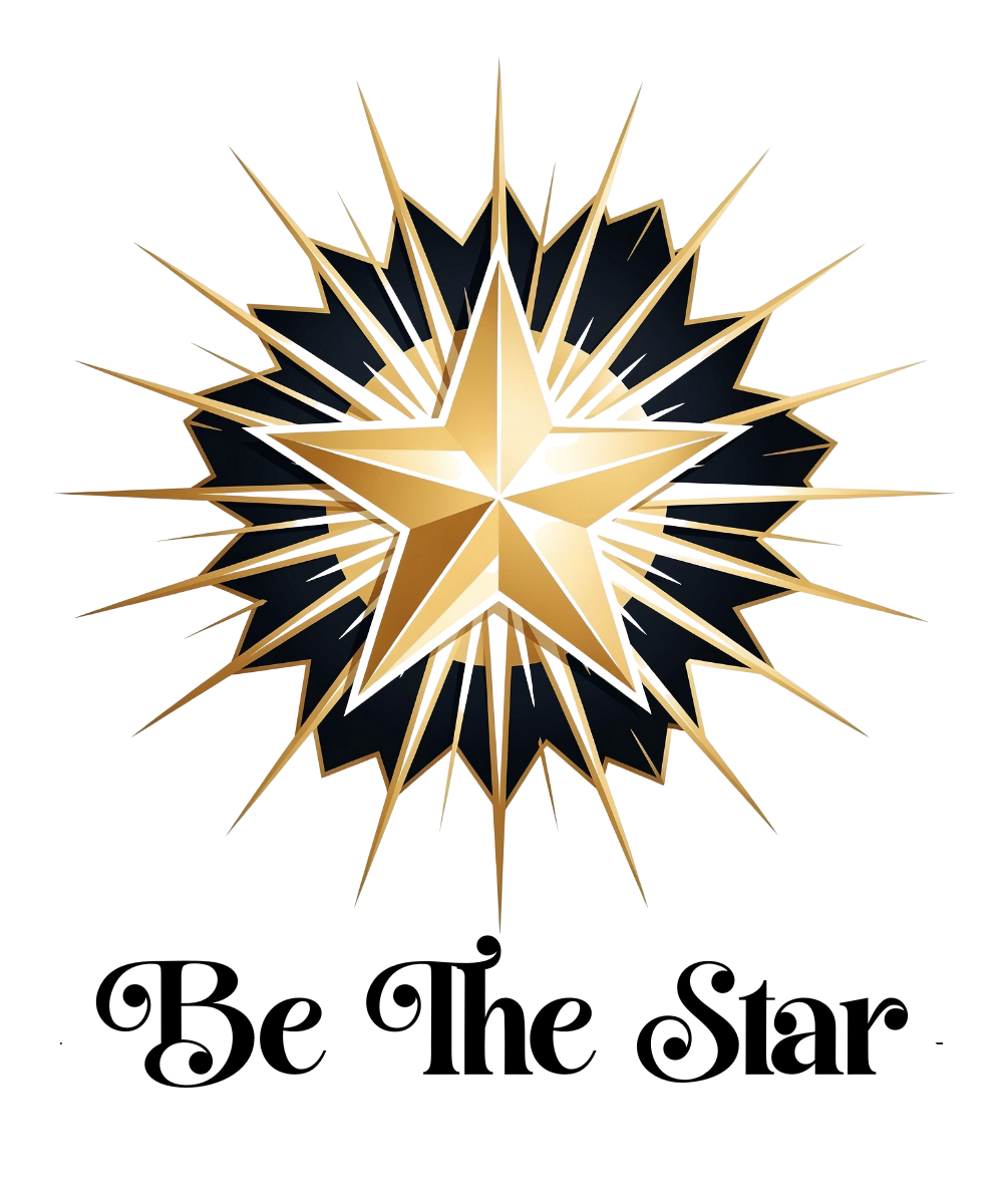 Be The Star print design, flat view