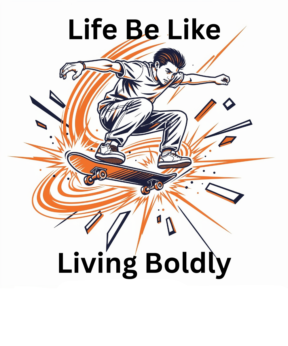My Life Be Like print design, flat view