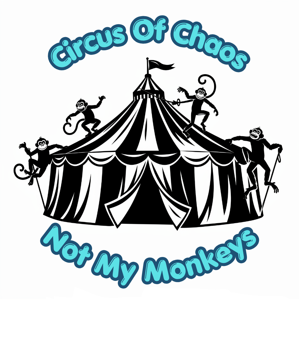 Not My Circus print design, flat view