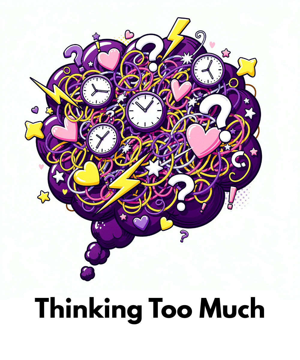 Professional Overthinker print design, flat view