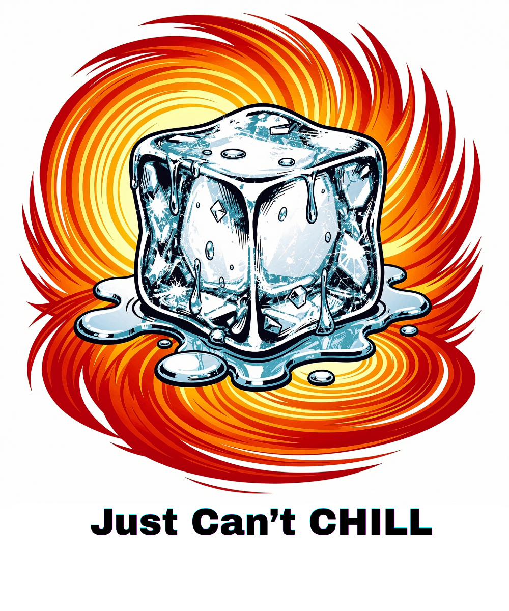 Zero Chill Remaining print design, flat view